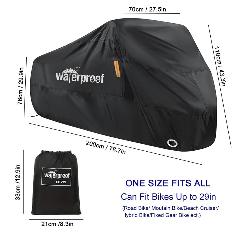 Famiredo Waterproof Bicycle Cover for 1 or 2 Bikes, 210T
