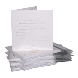 50th Golden Wedding Anniversary Party Invitations {Holographic} 36 Cards with Envelopes