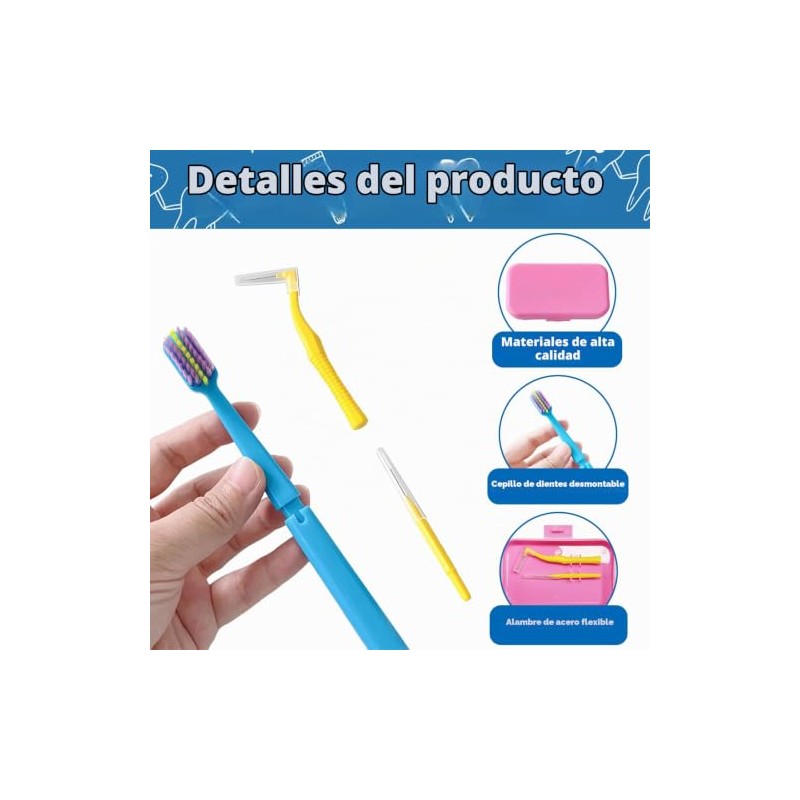 Kit de cuidado bucal de ortodoncia 6 en 1 con