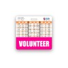 Volunteer Badge Buddy Horizontal w/Height & Weight Conversion Charts (Standard,