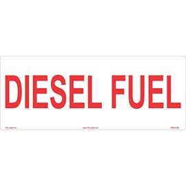 GC Labels-PBS21606, Truck And Tank Signs 15X5.5 Diesel Fuel, PACK OF 2 LABELS