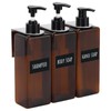 Segbeauty Wall Mounted Shower Soap Dispenser, 3pcs 16.9oz Drill Free