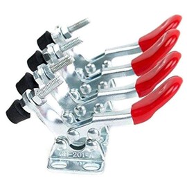 4pcs GH-201A Horizontal Toggle Clamp Quick-Release Toggle Clamps Set 27KG Vertical Toggle Clamp Hand Clip Tool