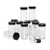 Kamenstein 5244227 Empty Jars With Black Cap, Set Of 12,