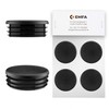 EMFA Lamellar Plugs, Round, 40 mm, Black, Pack of 4
