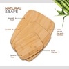 Bamboo Cutting Board Set of 3 - Reversible Wooden Cutting