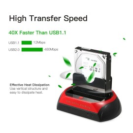 Artudatech ALL in One HDD Docking/Dock Station HD Dual Bay USB to SATA IDE 2.5" 3.5" UY