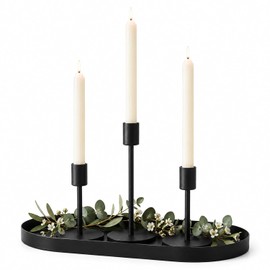 Smtyle - Juego de 3 portavelas de metal cónico, moderno y minimalista para centros de mesa, decoración del hogar, bodas, decoración clásico