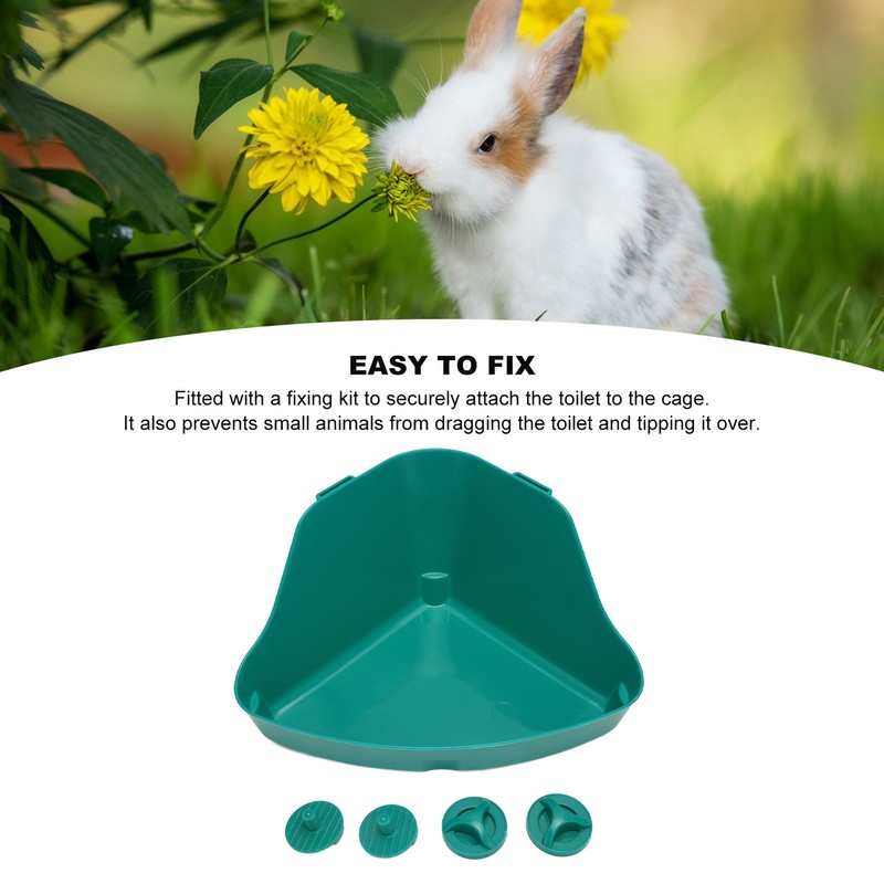 Small Animal Litter Box Fanshaped Rabbit Corner Toilet Box Potty