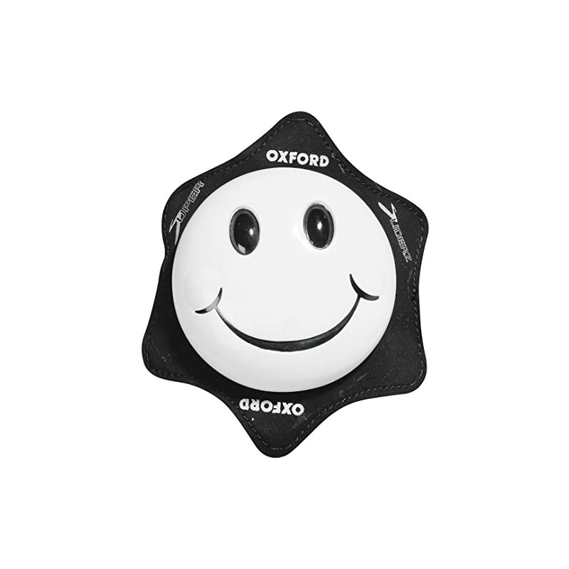 Oxford OX685 Smiler Motorcycle Knee Sliders White