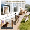 Cat Door for Window Insert, Fits 14-24 Inch, Clear Plexiglass,
