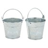 Juvale Mini Galvanized Metal Tins & Metal Pails - 6-Pack,