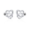 Nurse Earrings 925 Sterling Silver Stethoscope Studs Earrings with April Birthstone