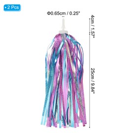 PATIKIL Bike Streamers, Colorful Scooter Handlebar Tassels Grips Ribbon Accessories Decorations for Girls Bicycle Tricycle Handles, Blue Pink