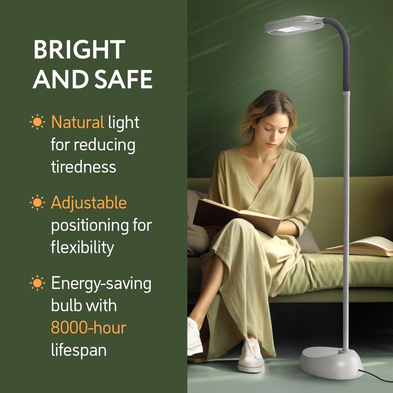 Kenley Natural Daylight Floor Lamp - Craft Light Floor Standing