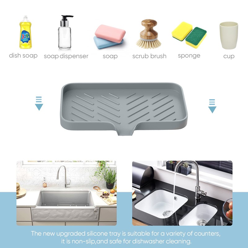 Kitchen Soap Tray,Kitchen Sink Tray Sponge Tray Kitchen Sponge Holder