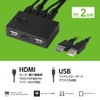 Rattock System HDMI PC Switcher for 2 PCs, 2 Monitors,