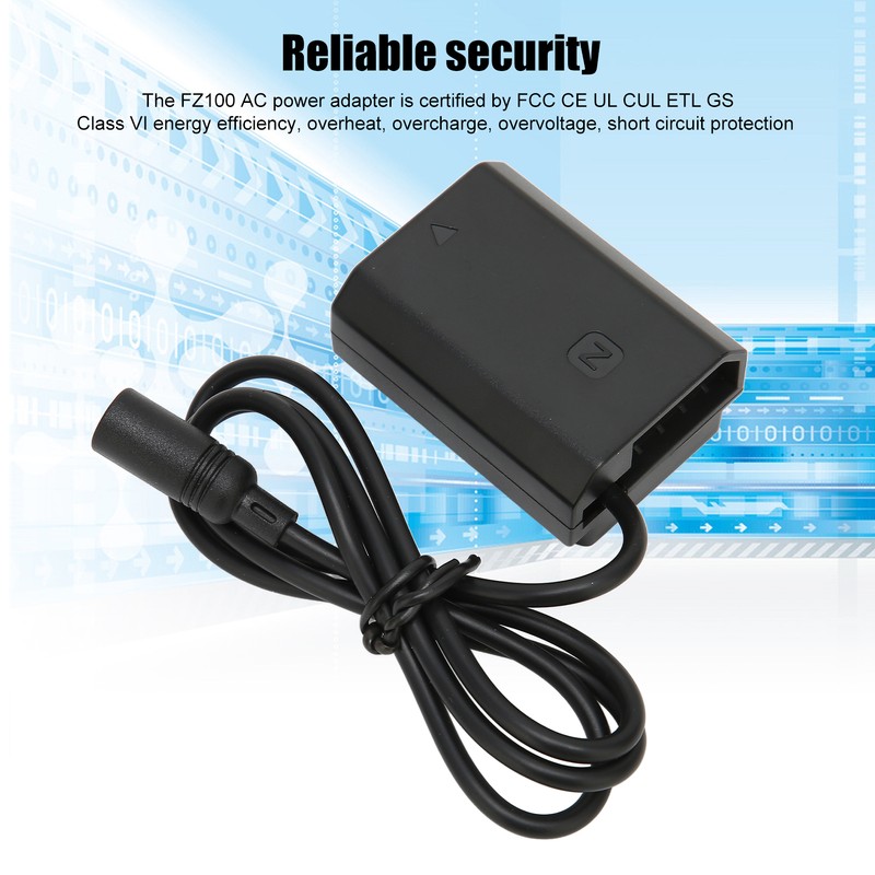 FZ100 Dummy Battery DC Coupler Power Adapter Compatible for A7c