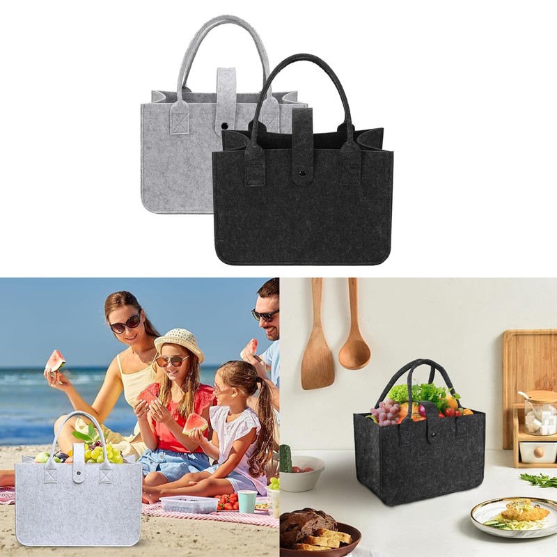 Felt Shopping Bag, Pack of 2, Felt Bag, Shopping Bag,