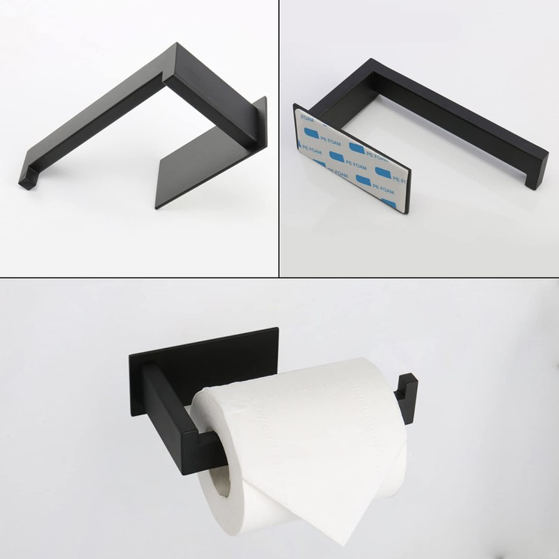 Vanloory 5 Pieces Self Adhesive Bathroom Hardware Set-SUS304 Stainless Steel-Towel