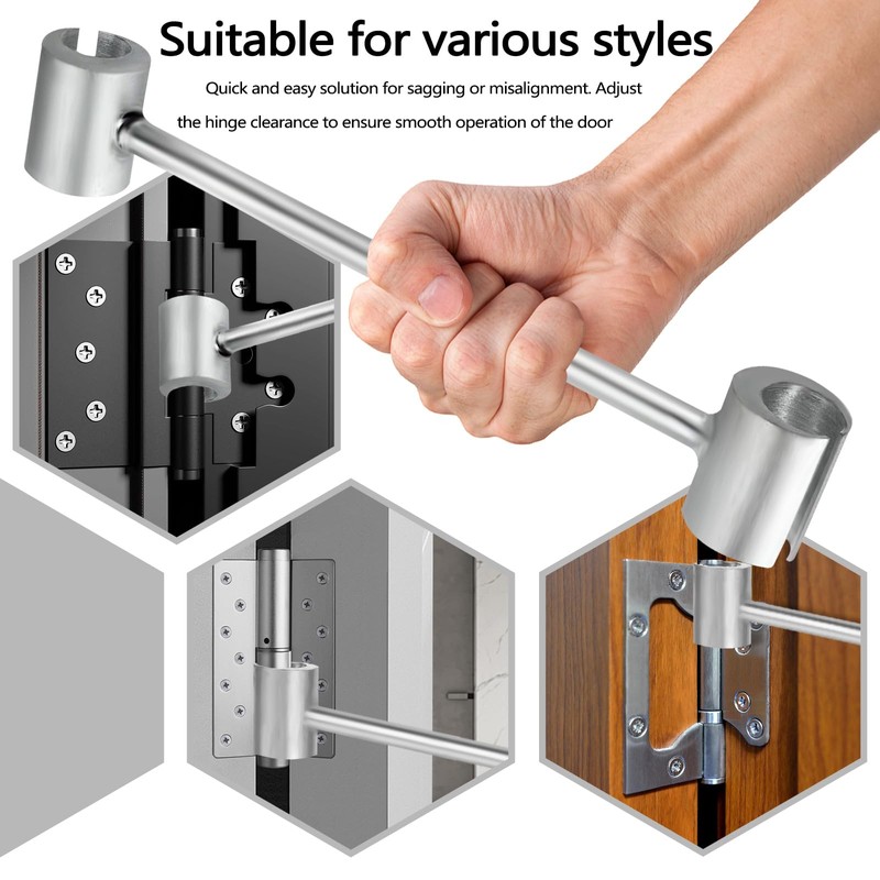 Huakaile Door Hinge Adjustment Tool, 23-25 mm Steel Hinge Gap