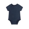 MORI Baby Ribbed Short Sleeve Bodysuit in Ribbed Navy -