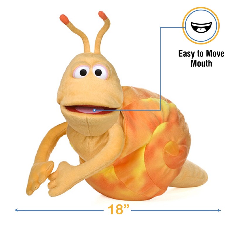 Silly Snail, Animal Hand Puppet, Ventriloquist Style, 45cm