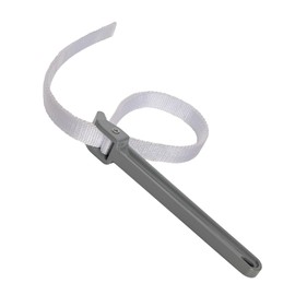 HOMEGOAL 12 Inch Handle Strap Wrench, Adjustable Anti-sliding Pipe Wrench, Oil Filter Strap Wrench, Double Layered Thickened Nylon Strap (Grey)