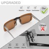 Polarized Unisex Clip on Sunglasses for Myopia Glasses Outdoor/Driving/Fishing(Big-Brown)