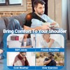 Cordless Shoulder Heating Pad with Massager, Portable Shoulder Massager Wrap