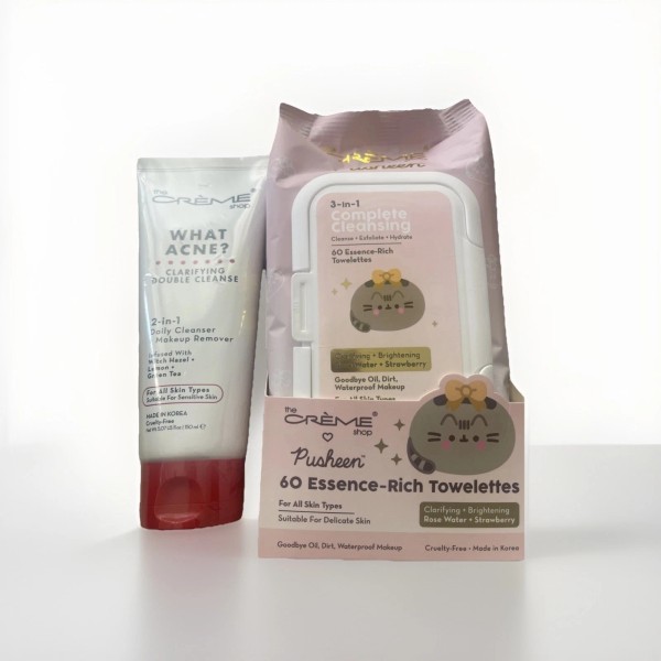 THE CREME SHOP Bundle ESSENCE RICH TOWELETTES 60 &Acne Clarifying