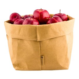 Kraft Washable Paper Bags, Reusable Paper Bag, Durable, Long Lasting - Kraft - 7.9 x 9.8 Inches - Duralux - 1ct Box - Restaurantware