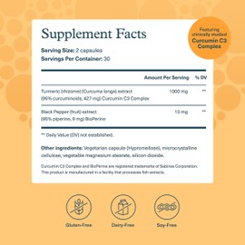 Youtheory Turmeric Extra Strength - 1,000 mg - Supports Brain, Muscle & Joint Health* - Contains Bioenhancers, Curcuminoids & Herbal Extracts - USP Verified - 60 Vegetarian Capsules (30-Day Supply)