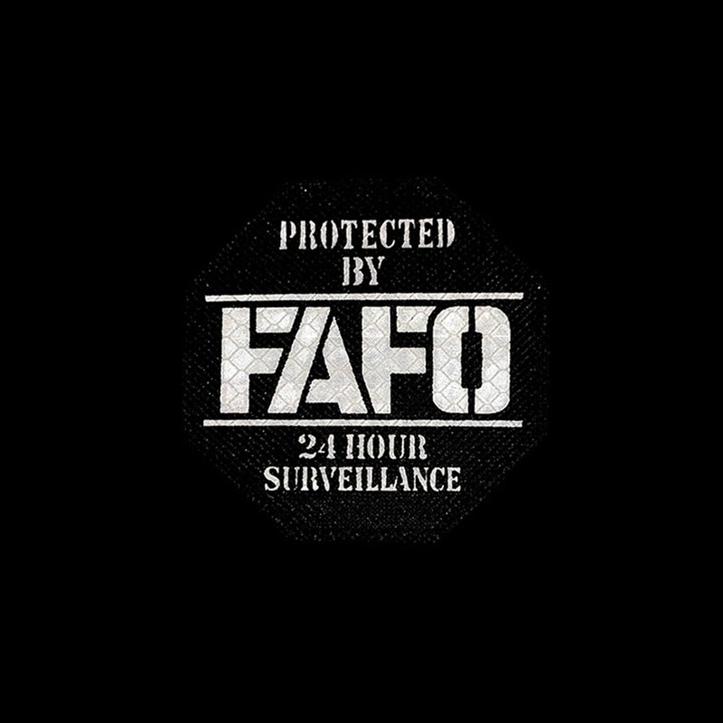 Funny Hook and Loop Patch - Octagon FAFO Reflective Patches,