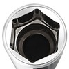TOP-VIGOR 1/2-Inch Drive 21mm 6-Point Shallow Socket, Metric, Cr-V Drive