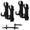 Samurai Sword Wall Mount-Katana Stand Wall Mount-(Black-2 Set) Sword Wall