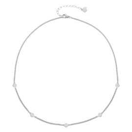 Happiness Boutique Women's Small Circles Necklace in Silver Colour Plate Chain Round Pendant Stainless Steel Jewellery, Stainless Steel