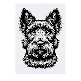 'Scottish Terrier' Temporary Tattoo - Water Resistant, Skin-Safe, Non-Toxic Transfer (TO00075985)