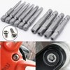 Teocpai 10Pcs Magnetic Pentagon Head Screwdriver Bits Set 1/4 Inch