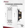 AIDA Matte White Single Pole Decorator Light Switch, 15Amp, 120/277V,
