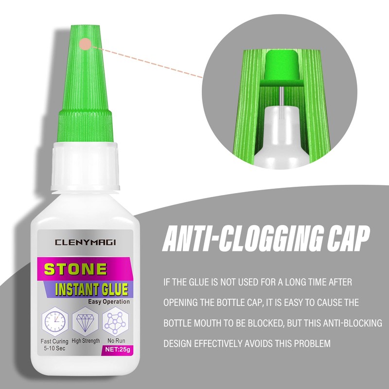 2 Pcs Stone Glue, Fast Drying Super Rock Glue, Strong