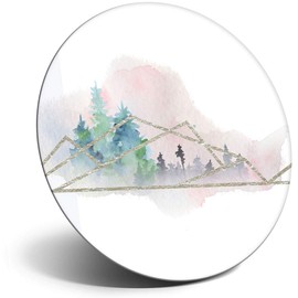 Destination Vinyl ltd Magnet for Refrigerator, Fridge - Cute Watercolour Mountains for Office, Cabinet and Whiteboard, Magnetic Stickers, 3980