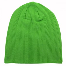 Edge City Coolmax Rib Knit Cap, Made in Japan, 34/lime, Free size