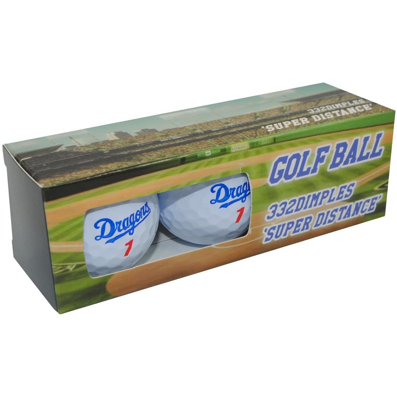 LEZAX Chunichi Dragons CDBA-4772 Golf Balls, Set of 6, White