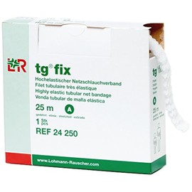 Lohmann & Rauscher tg Fix Net Tubular Bandage, Elastic Net Wound Dressing, Bandage Retainer for Fingers, Size A (17.5cm Wide x 25m Long When Stretched)
