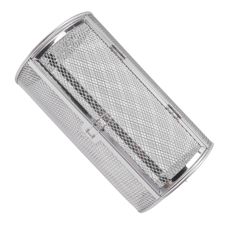 Rolling Grilling Basket Stainless Steel Grill Cage Round Stainless Steel