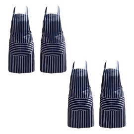 Discounted Cleaning Supplies Kitchen Chef Apron for Men & Women - Butchers Apron - Men’s Apron for Cooking - Professional Chefs Double Pockets - Pack of 2 -Blue