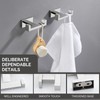 Angle Simple Double Towel Hook Polished Chrome 2 PCS, 304