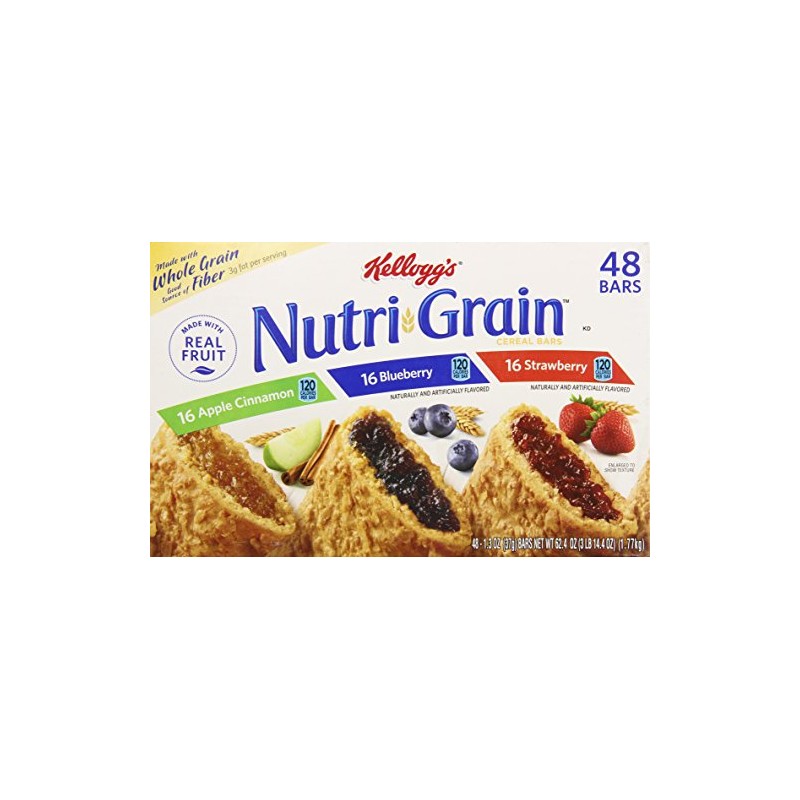 Nutri-Grain Kellogg's Cereal Bars Variety Pack, 48 Count