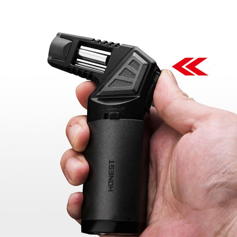 OLDENDO Butane Torch Lighter Refillable Adjustable Jet Flame, Multipurpose Outdoor